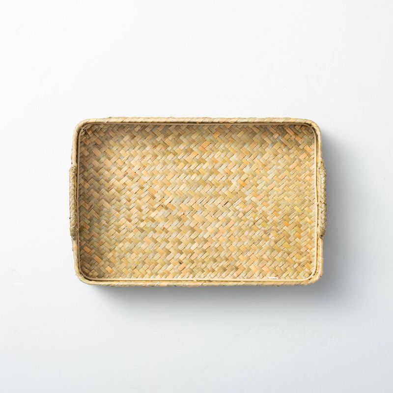 8" x 12" Natural Woven Grass Tray - Hearth & Hand™ with Magnolia | Target