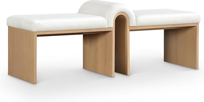 Meridian Furniture 22054Cream Delphine Collection Modern | Contemporary Bench with Soft Cream Veg... | Amazon (US)