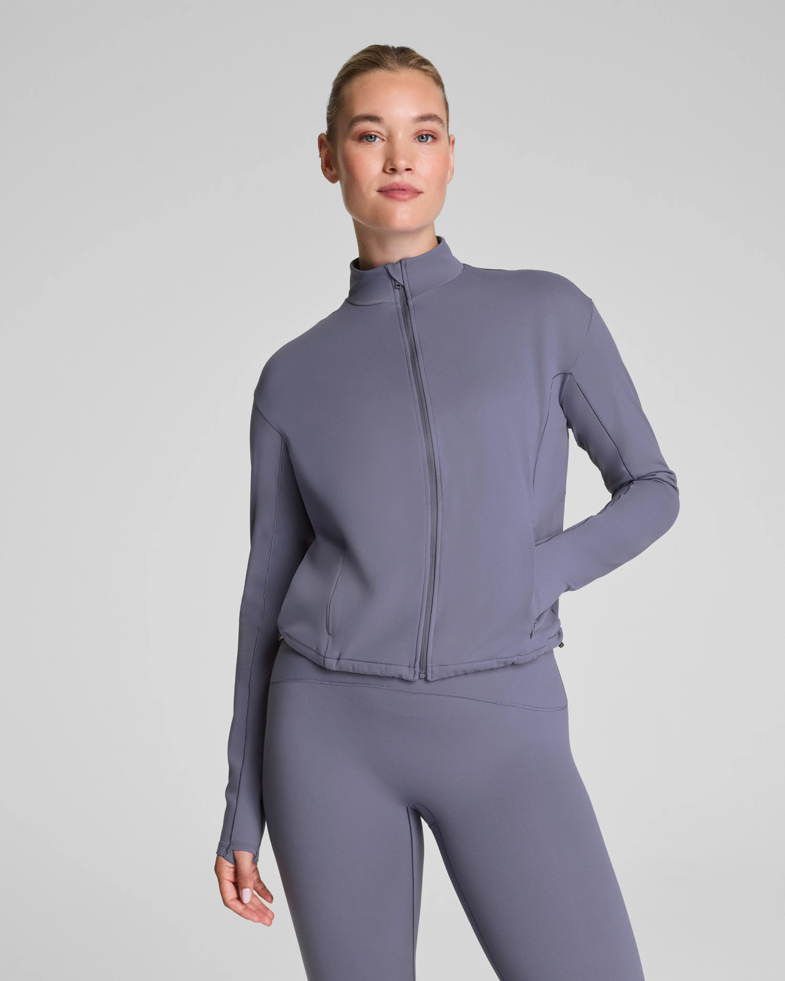 Fleece Lined Jacket | Full Zip Workout Jacket | SPANX | Spanx