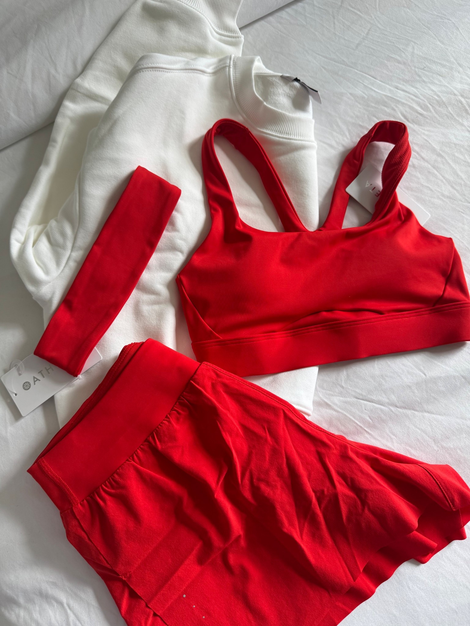 cherry red the color of the summer 
set: athleta 