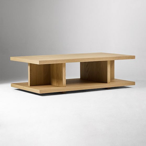 Wallace 44"" Rectangle Coffee Table, Blonde | West Elm (US)