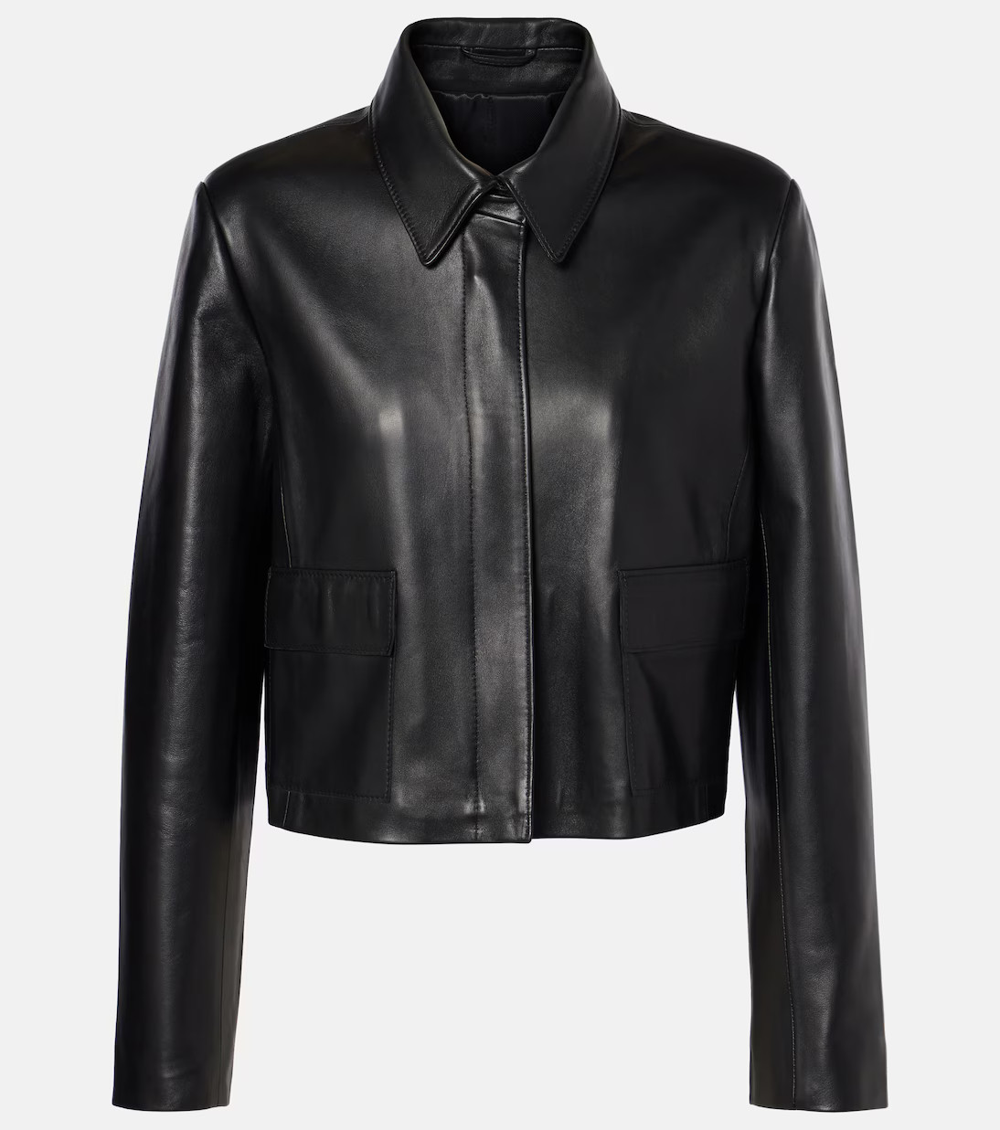 Bleeker cropped leather jacket | Mytheresa (US/CA)