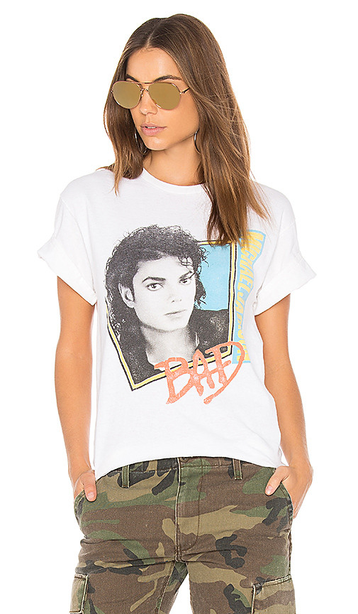 Junk Food Michael Jackson Sold Out Tee in White. - size M/L (also in XS/S) | Revolve Clothing