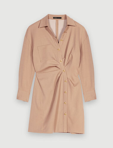 Buttoned mini dress | Maje US