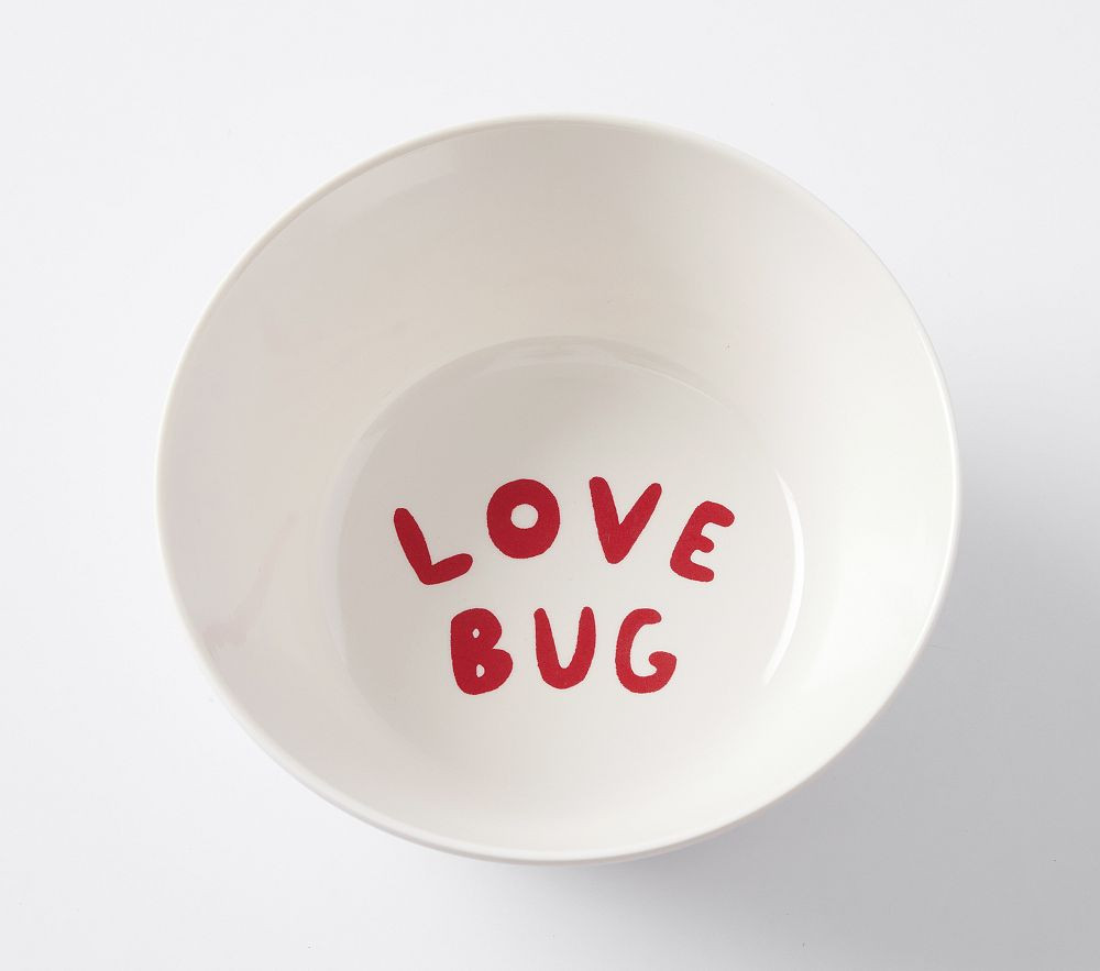 Love Bug Hearts Melamine Bowl | Pottery Barn Kids