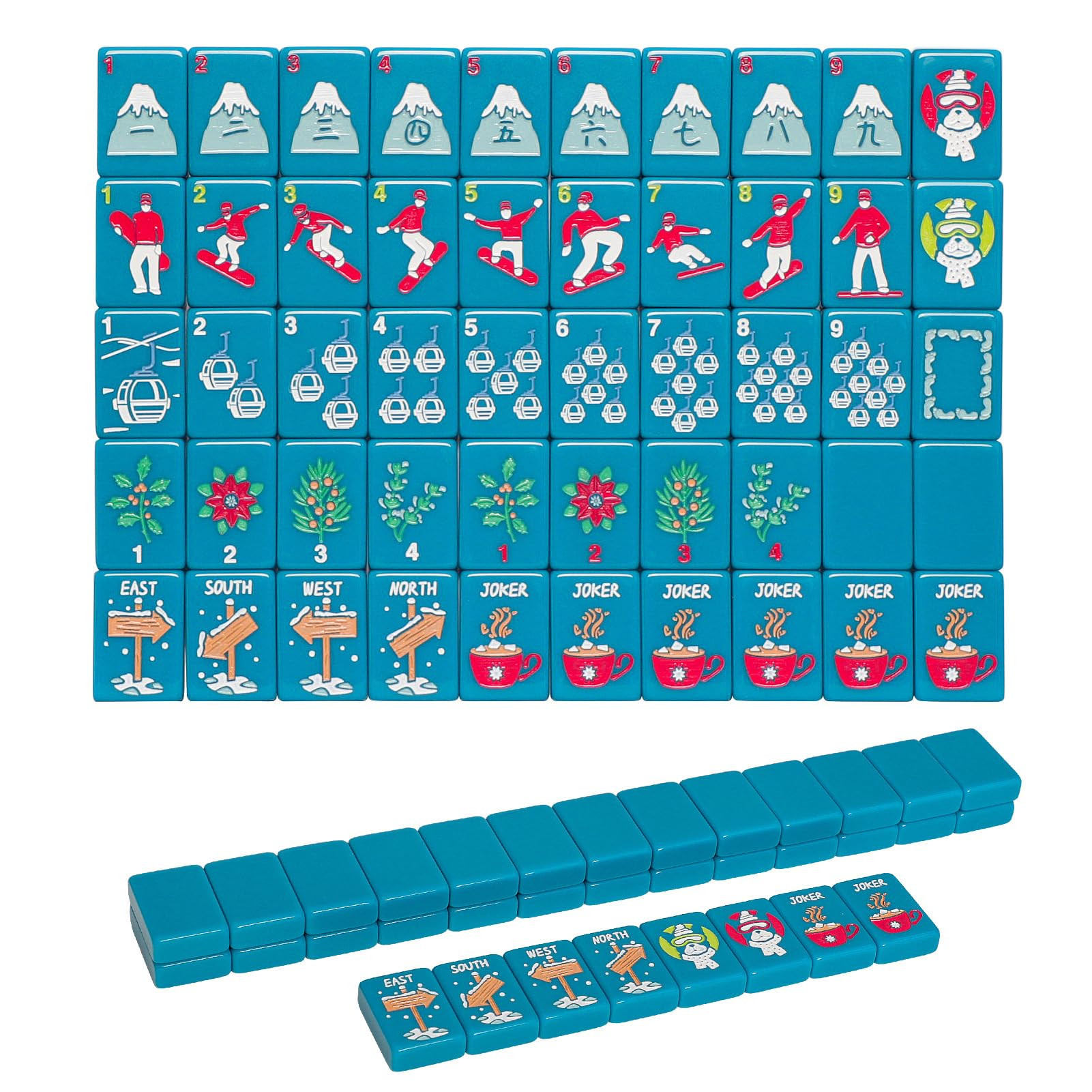 American Mahjong Tile Set with Carrying Bag and Accessories, 160 Acrylic Engraved Mahjong Tiles | Amazon (US)