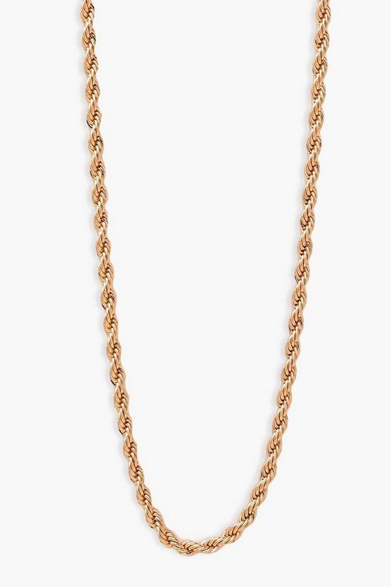 Skinny Rope Twist Necklace | Boohoo.com (US & CA)