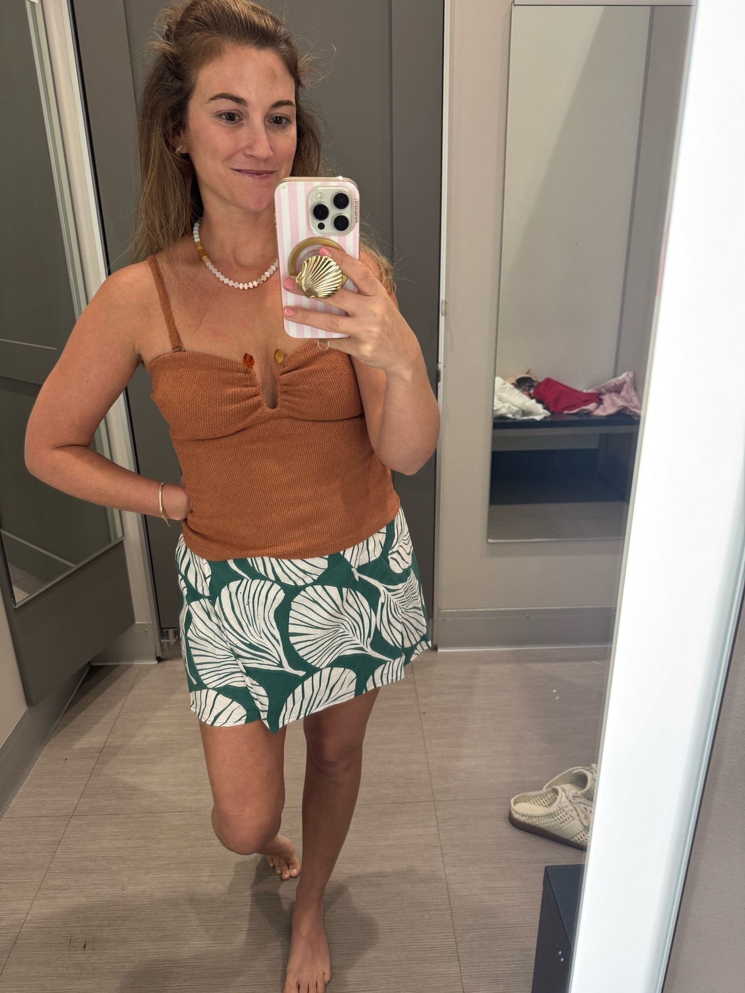 Tropical palm leaf skirt with built in shorts and tank top /
Tube top

#LTKootd #LTKgrwm