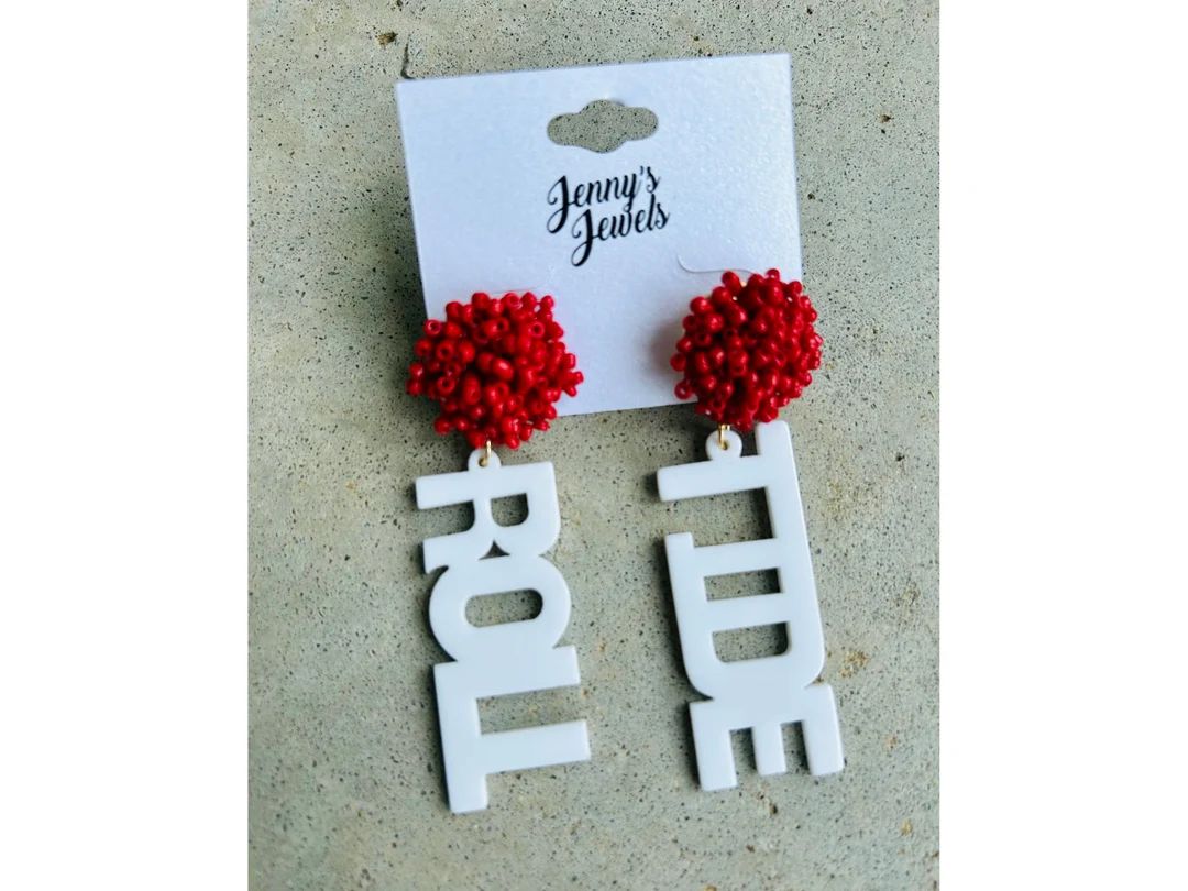 Game Day Earrings | Alabama | Roll TIDE | Etsy (US)