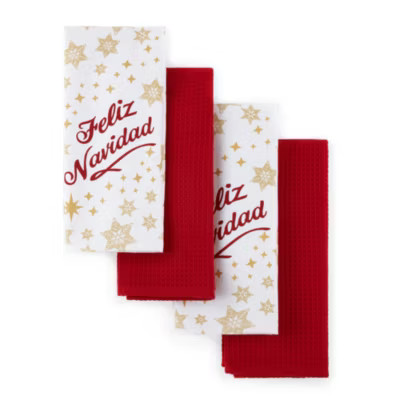 North Pole Trading Co. Feliz Navidad 4-pc. Kitchen Towel | JCPenney