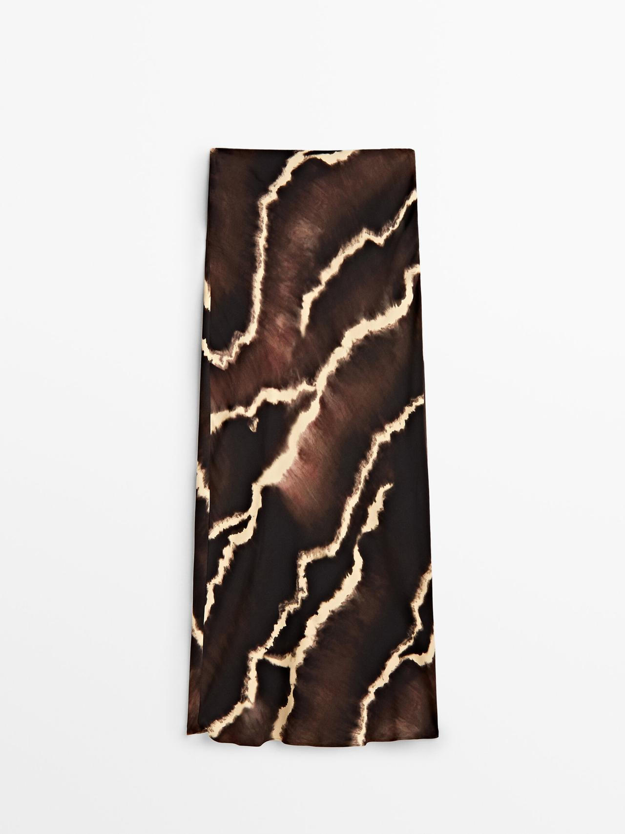 Marble print skirt | Massimo Dutti US