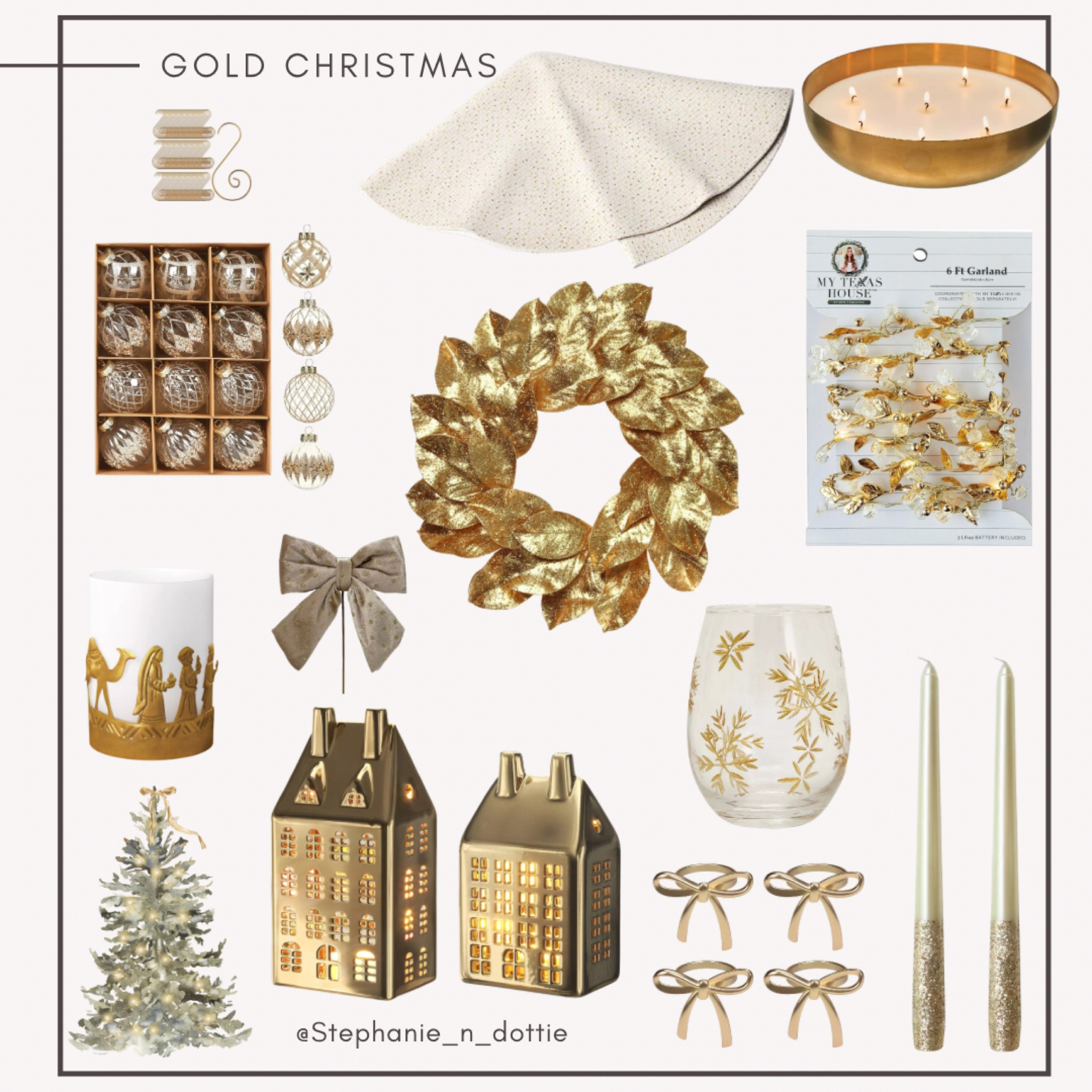 Gold Christmas Decor | champagne Christmas Decor | bow decor | bows | coquette bow | gold wreath | gold bows 

#LTKSeasonal #LTKHoliday