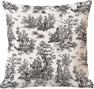WengBeauty Cotton Linen Toile Jamestown Cotton Linen Pillowcases, Decorative Pillow Covers Home D... | Amazon (US)