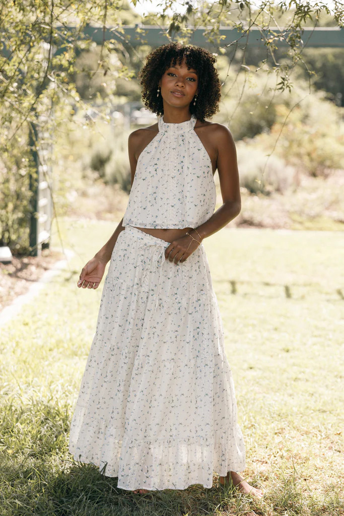 Amberlyn Maxi Skirt - Blue Floral | Petal & Pup (US)