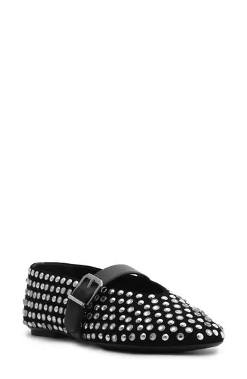 Schutz Eiza Shine Mary Jane Flat in Black at Nordstrom Rack, Size 5.5 | Nordstrom Rack
