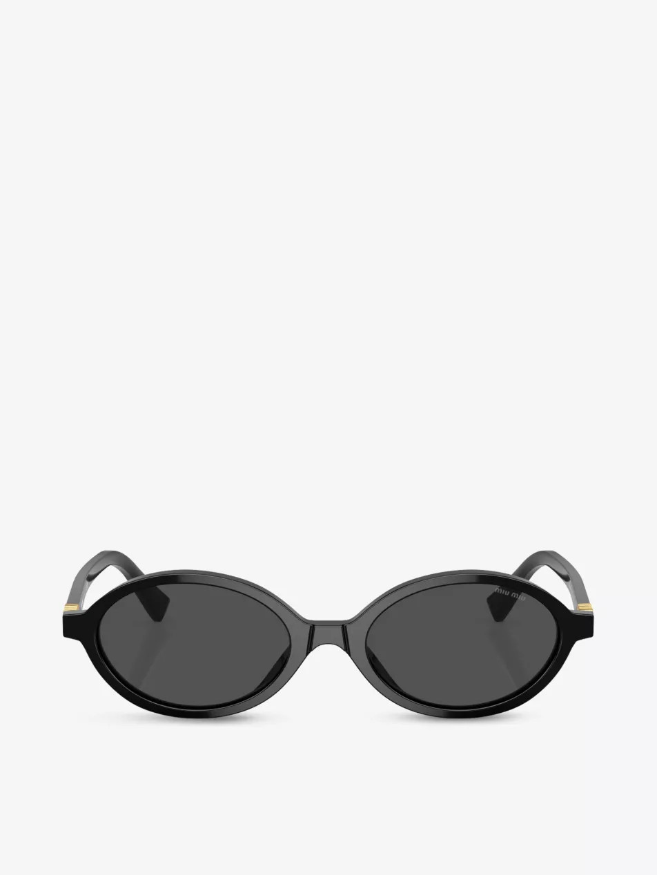 MU 04ZS oval-frame acetate sunglasses | Selfridges