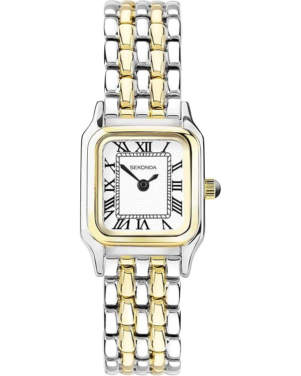 Sekonda Monica Ladies 20mm Quartz Watch in White with Analogue Display, and Two Tone Alloy Strap | Amazon (US)