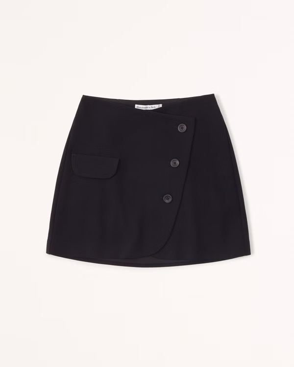Wrapped Suiting Mini Skirt | Abercrombie & Fitch (UK)