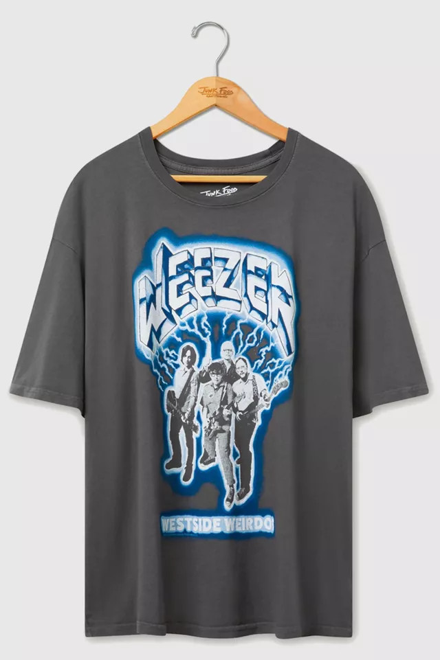 Junk Food Weezer Westside Weirdos Oversized Tee in Vintage Black, Men's at Urban Outfitters | Urban Outfitters (US and RoW)