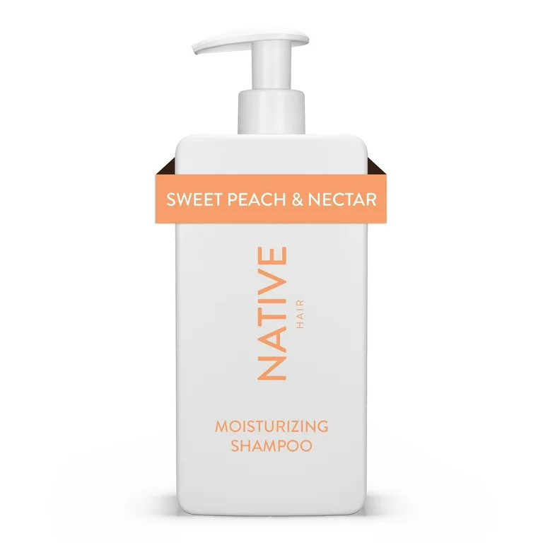 Native Moisturizing Shampoo, Sweet Peach & Nectar, Sulfate & Paraben Free, 16.5 oz | Walmart (US)