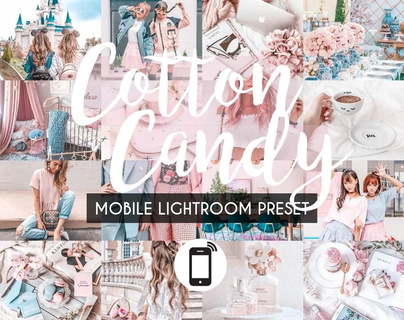 4 Mobile Lightroom Presets COTTON CANDY / Instagram Blogger Travel Lifestyle Presets | Etsy (US)