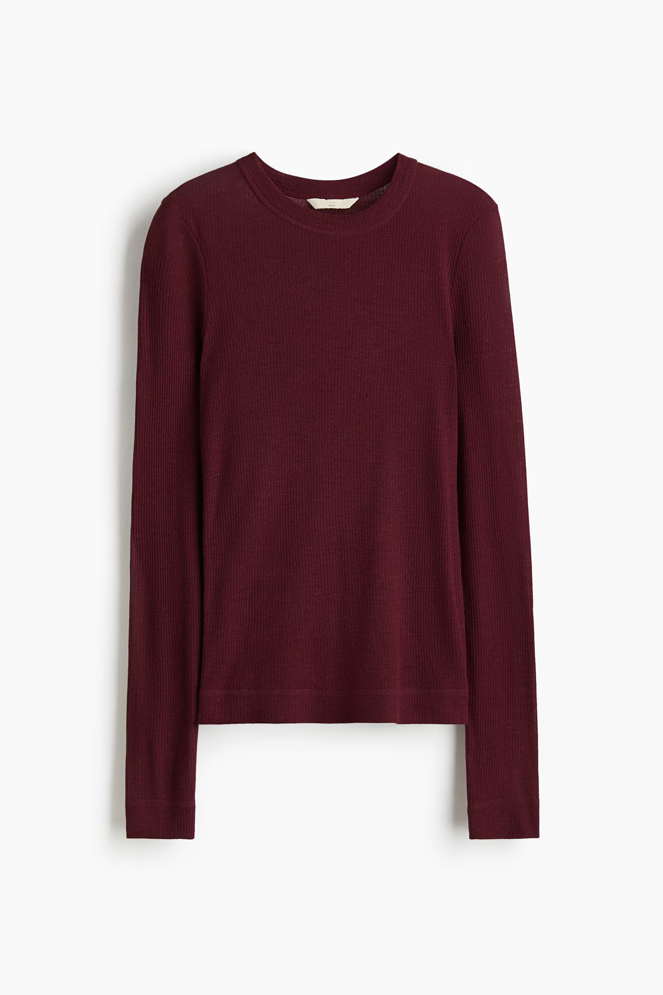 Camisola em malha canelada de lã - Quase preto - SENHORA | H&M PT | H&M (FR, IT, ES, PT, BE)