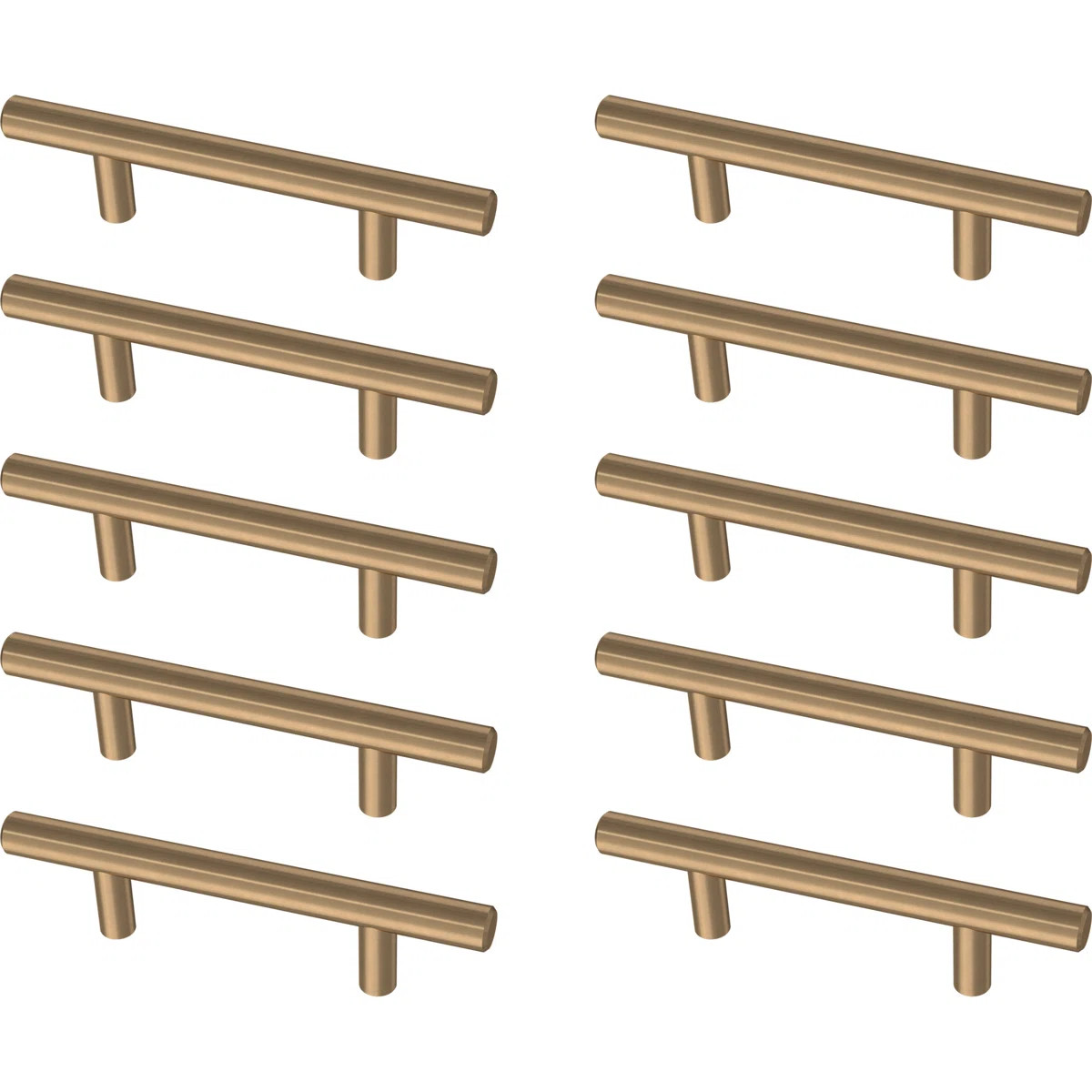 Solid Bar 3-3/4 in. (96 mm) Cabinet Drawer Bar Pulls (Set of 10) | Wayfair North America