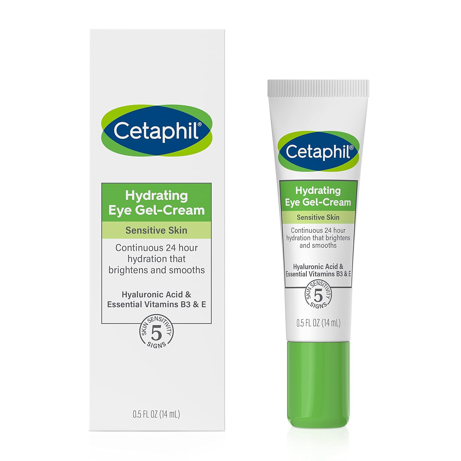 CETAPHIL Hydrating Eye Gel-Cream , With Hyaluronic Acid , 0.5 fl oz , Brightens and Smooths Under... | Amazon (US)