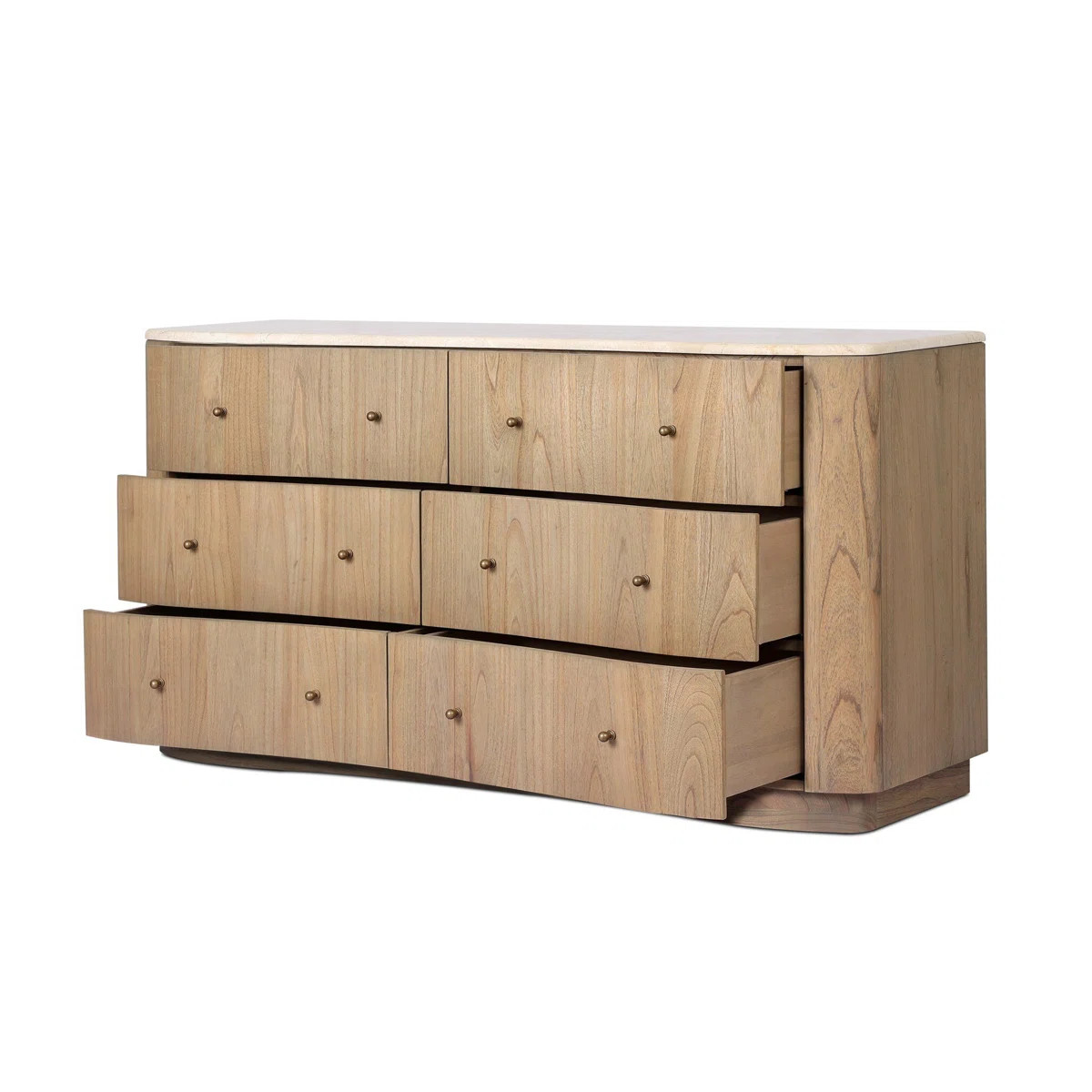 Hokku Designs Josefa 6 Drawer Dresser-Sandy Mindi Veneer | Wayfair | Wayfair North America