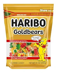 HARIBO Goldbears, Gummi Candy, 10 oz Resealable Bag, Assorted Flavors | Amazon (US)