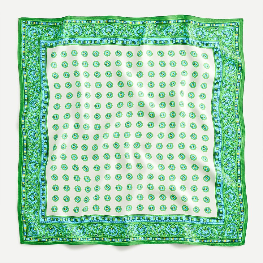 Silk square scarf in foulard print | J. Crew US