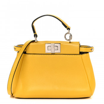 FENDI Nappa Micro Peekaboo Iconic Satchel Sunflower | FASHIONPHILE | FASHIONPHILE (US)
