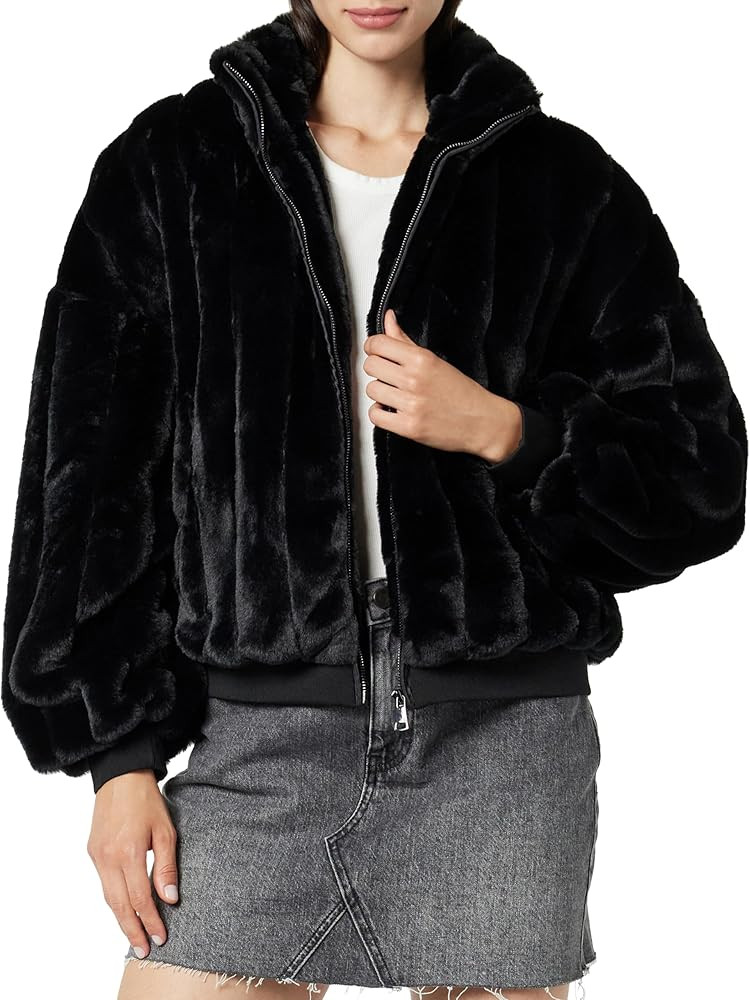 The Drop Women's Marcia Faux Fur Bomber | Amazon (US)