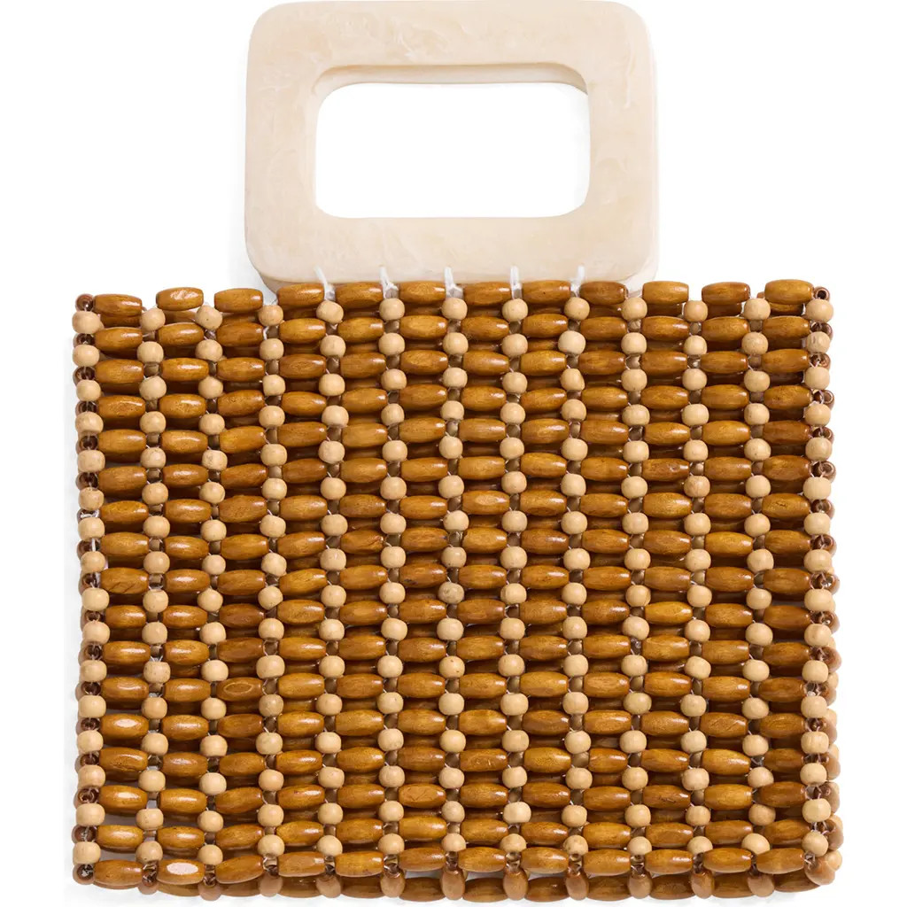 LSPACE Chiado Wooden Bead Bag in Walnut/natural at Nordstrom | Nordstrom