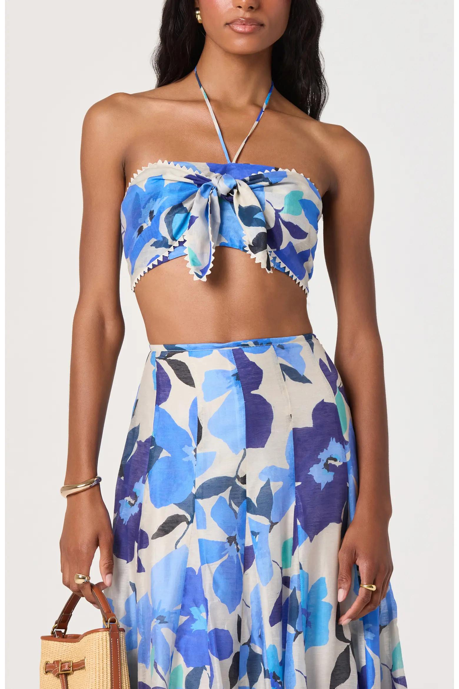 Kehlani Floral Crop Halter Top (Women) | Nordstrom | Nordstrom