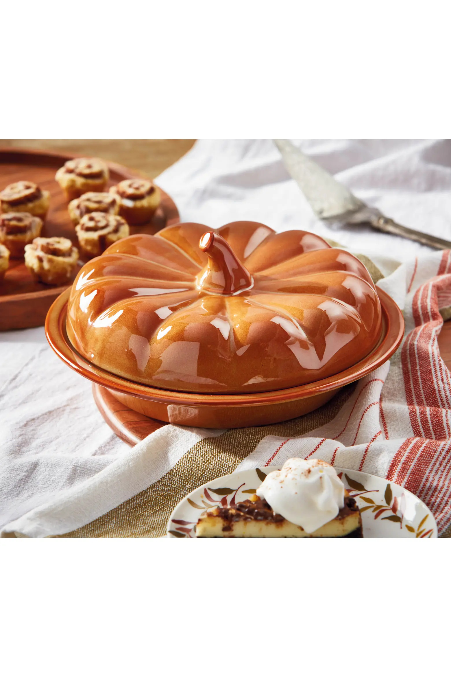 tag Pumpkin Pie Dish with Lid Ceramic Baking Dish Burnt Sienna | Nordstrom | Nordstrom