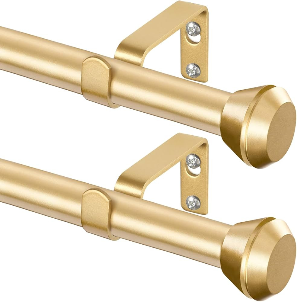Curtain Rod 2 Pack, HOTOZON Heavy Duty Curtain Rods for Windows 32 to 58 Inch, Decorative Single ... | Amazon (US)
