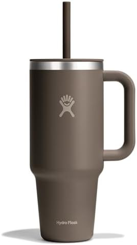 Hydro Flask Travel Tumbler with Handle, Lid and Straw - Insulated Stainless Steel in 40 OzSandpip... | Amazon (US)