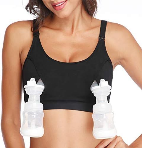 Hands Free Pumping Bra, Breast Pump Bra, Lupantte Adjustable Breastfeeding Nursing Bra for Holdin... | Amazon (US)