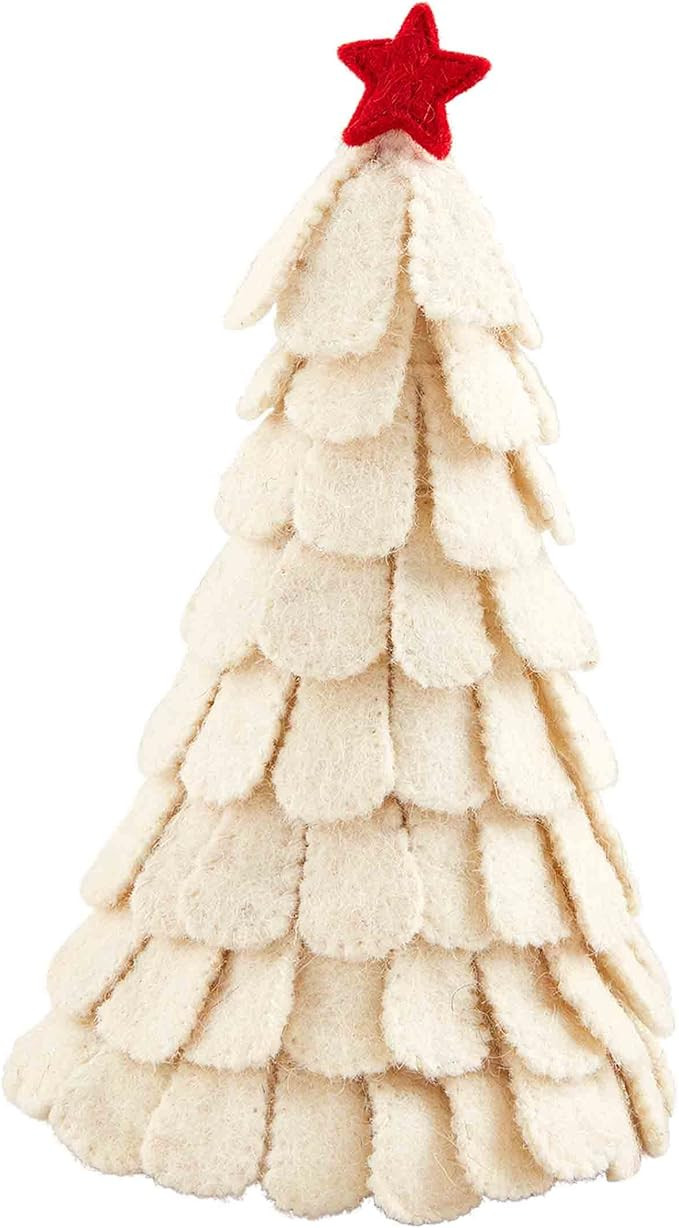 Mud Pie Farm Christmas Felt Tree Sitter, 9" x 5" Dia, Small | Amazon (US)