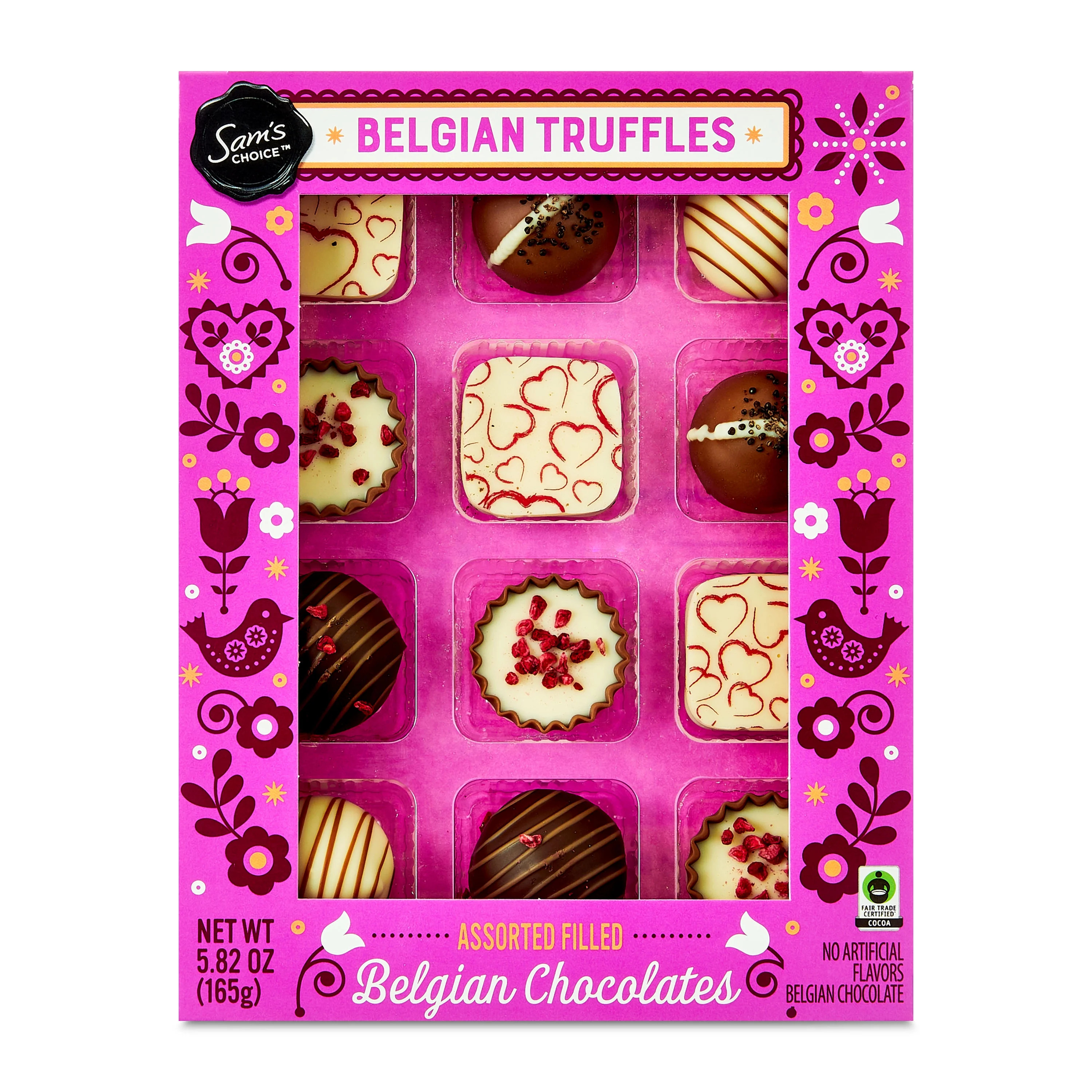 Sam's Choice Valentines Assorted Belgian Truffles 5.82OZ | Walmart (US)