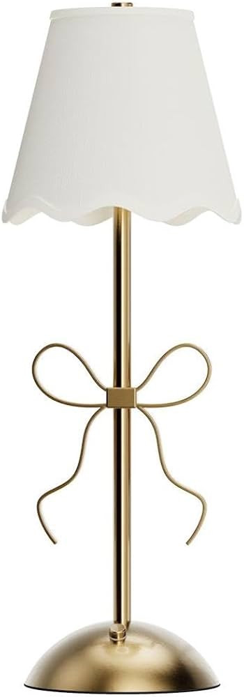 Two's Company LED Cordless Gold Bow Table Lamp in Gift Box, 11.5-Inch, Iron | Amazon (US)