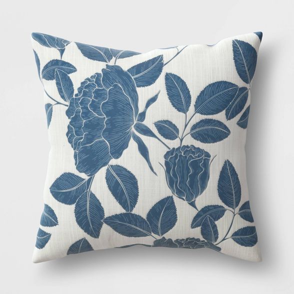 18"x18" Square Floral Throw Pillow - Threshold™ | Target