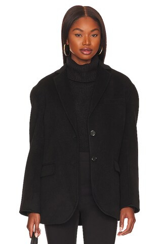ANINE BING Quinn Blazer in Black Cashmere from Revolve.com | Revolve Clothing (Global)