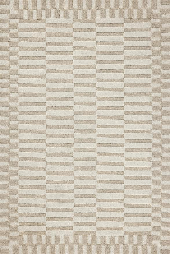 Loloi Chris Loves Julia Bradley Collection BRL-02 Ivory/Beige 5'-0" x 7'-6" Area Rug | Amazon (US)