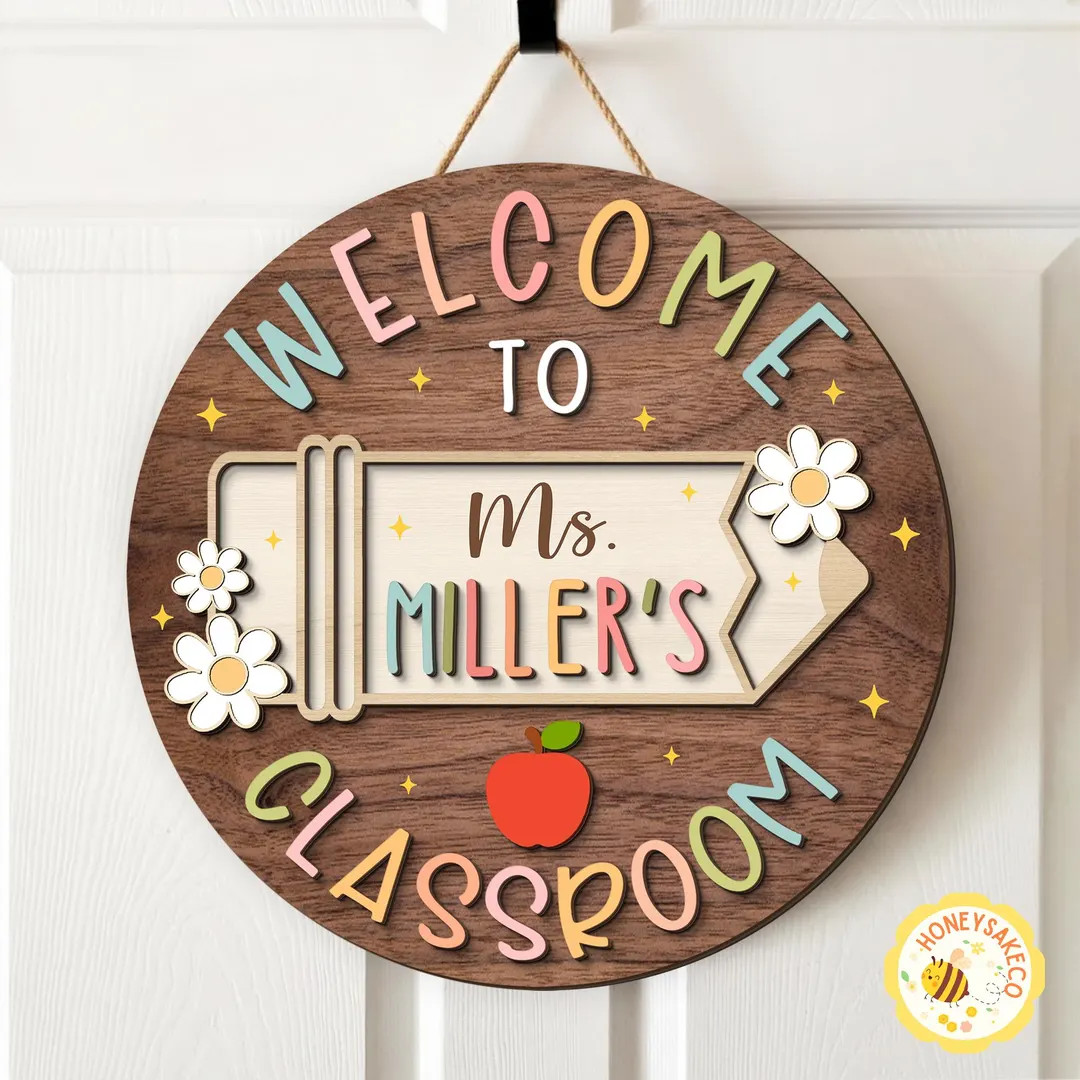 Personalized 3D Teacher Name Door Sign: Teacher Appreciation Gifts, Classroom Decor | Etsy (US)