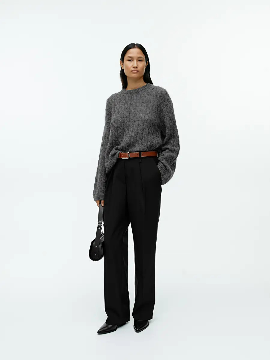 Mohair Blend Cable Jumper | ARKET (US&UK)