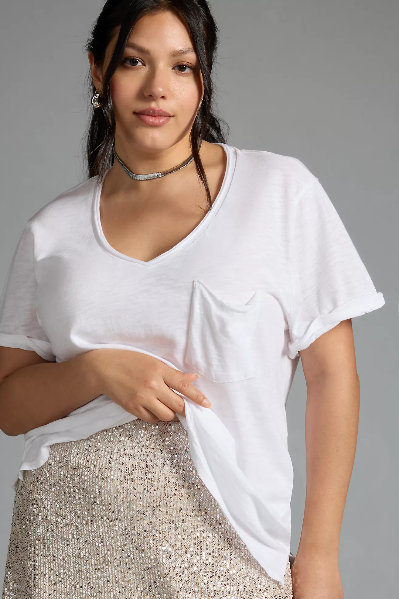 T.La Classic V-Neck Tee | Anthropologie (US)