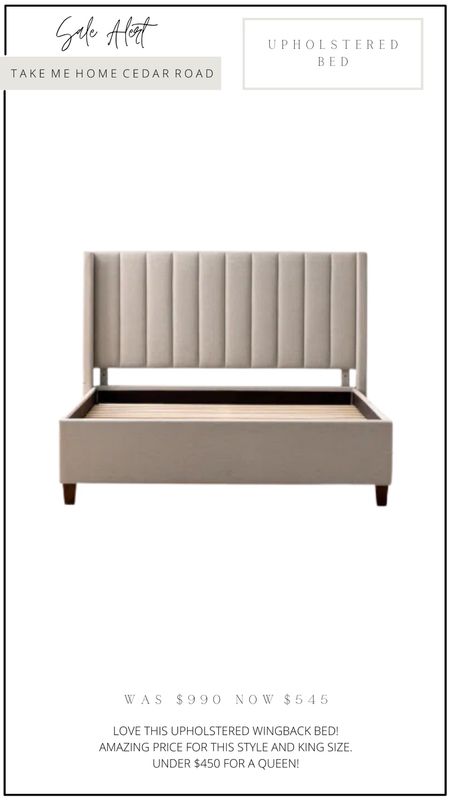 SALE ALERT ON UPHOLSTERED BED!

Incredible prices on this upholstered bed! Also easy returns to Walmart if necessary. It has great reviews and goes for 100s more on other sites! 

Upholstered bed, wingback bed, neutral bed, bedroom, king bed, queen bed, Walmart, Walmart finds 

#LTKhome #LTKsalealert