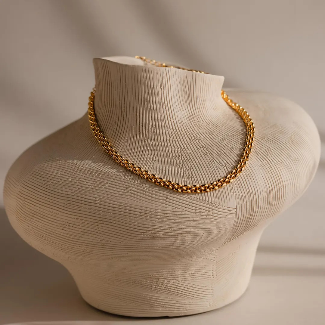 Link Strap Necklace by CaitlynMinimalist • Chunky Gold Choker Necklace • Thick Statement Neck... | Etsy (Global)